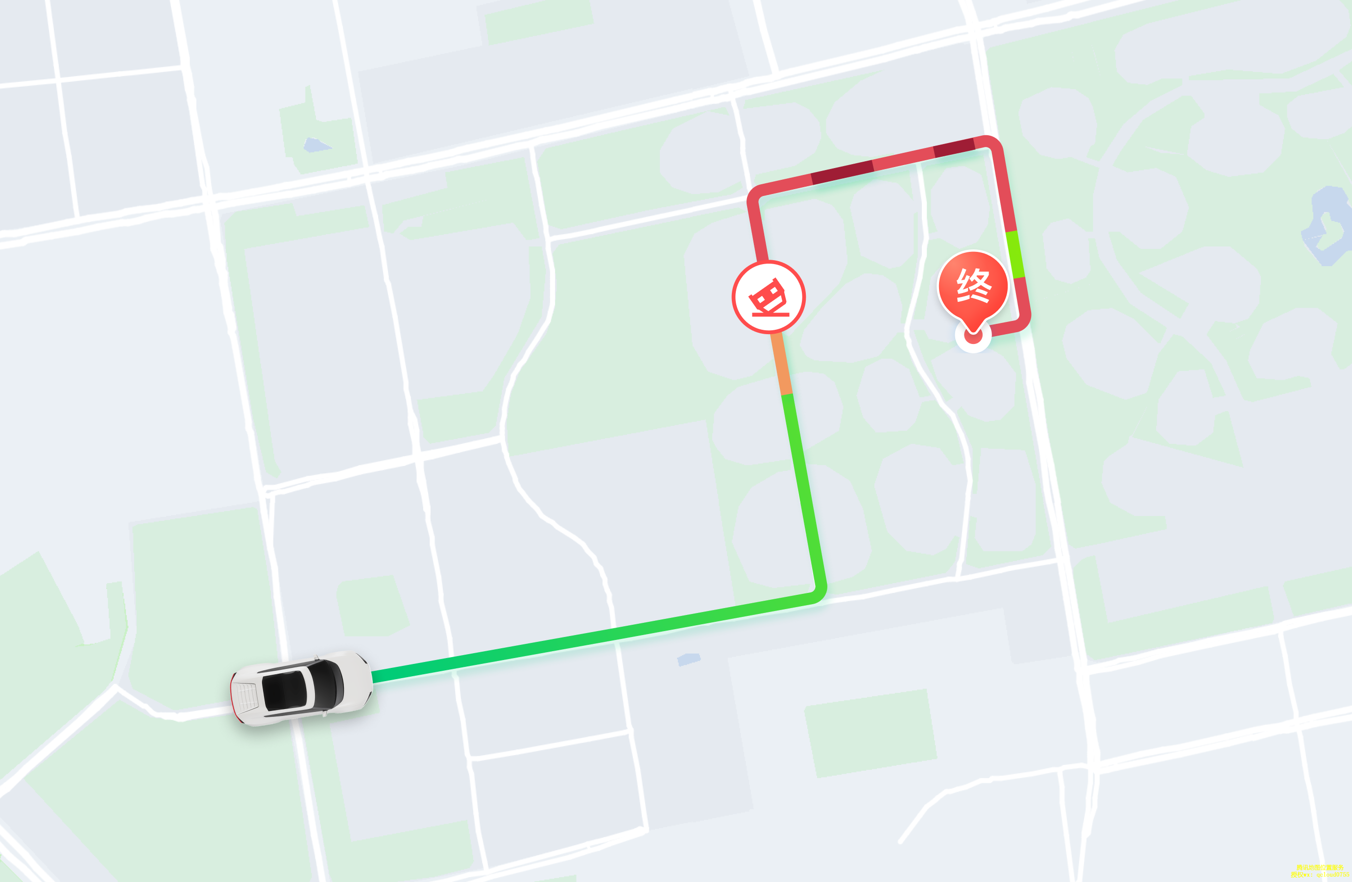 腾讯位置商业授权路线规划（驾车/公交/步骑）